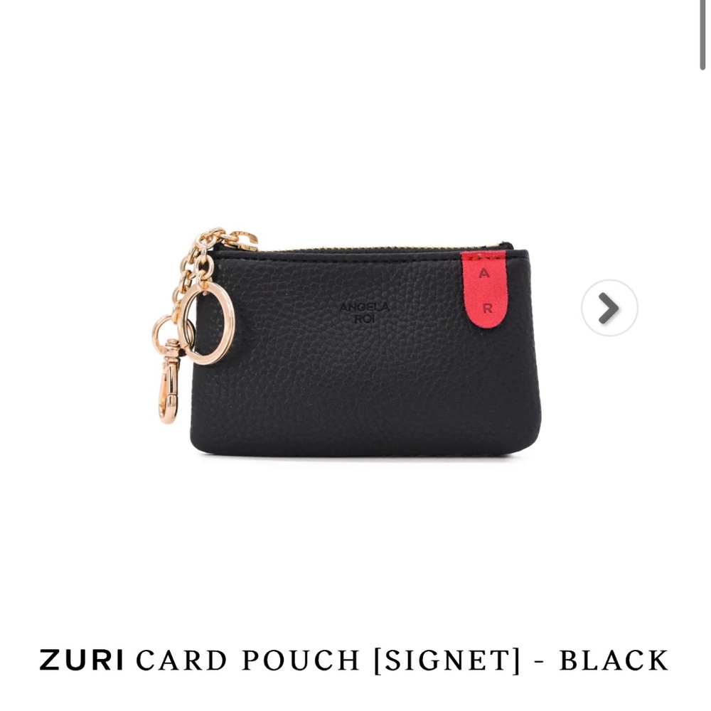 ANGELA ROI ZURI CARD POUCH [SIGNET] - BLACK